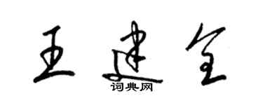 梁锦英王建全草书个性签名怎么写