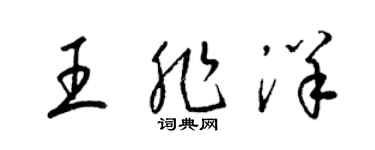 梁锦英王非洋草书个性签名怎么写