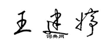 梁锦英王建婷草书个性签名怎么写