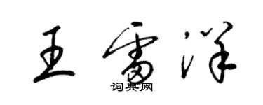 梁锦英王雷洋草书个性签名怎么写