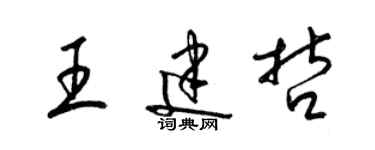 梁锦英王建哲草书个性签名怎么写