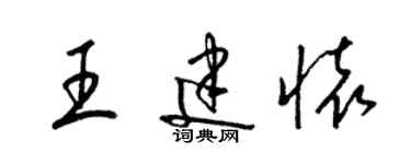 梁锦英王建怀草书个性签名怎么写