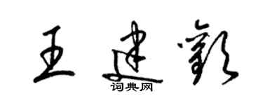 梁锦英王建欢草书个性签名怎么写