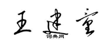 梁锦英王建童草书个性签名怎么写