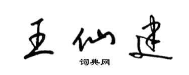 梁锦英王仙建草书个性签名怎么写