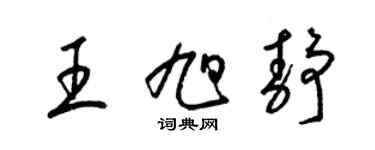 梁锦英王旭静草书个性签名怎么写