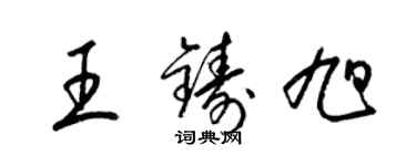 梁锦英王铸旭草书个性签名怎么写