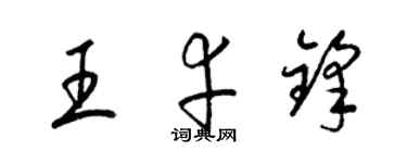 梁锦英王幸锋草书个性签名怎么写