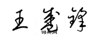 梁锦英王盛锋草书个性签名怎么写