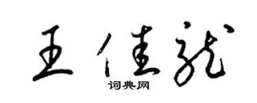 梁锦英王佳龙草书个性签名怎么写
