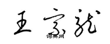 梁锦英王宗龙草书个性签名怎么写