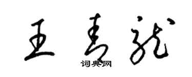 梁锦英王青龙草书个性签名怎么写