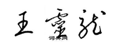 梁锦英王灵龙草书个性签名怎么写
