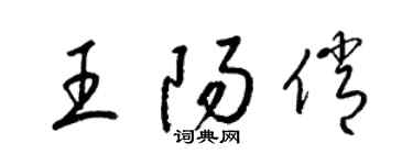 梁锦英王阳俏草书个性签名怎么写