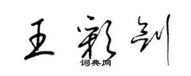 梁锦英王彩剑草书个性签名怎么写