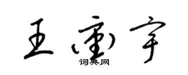 梁锦英王冲宇草书个性签名怎么写