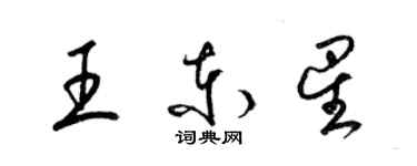 梁锦英王东星草书个性签名怎么写
