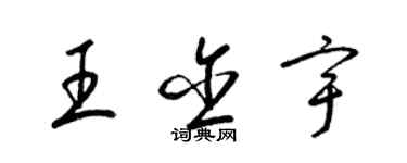 梁锦英王含宇草书个性签名怎么写