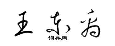 梁锦英王东禹草书个性签名怎么写