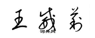 梁锦英王威莉草书个性签名怎么写