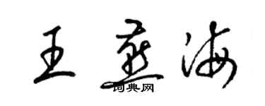 梁锦英王燕海草书个性签名怎么写