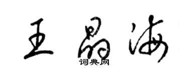 梁锦英王晶海草书个性签名怎么写