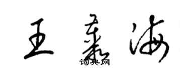 梁锦英王丛海草书个性签名怎么写