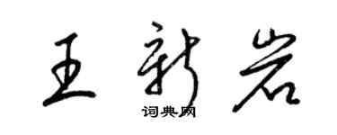 梁锦英王新岩草书个性签名怎么写