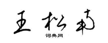 梁锦英王松南草书个性签名怎么写