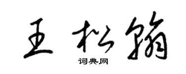 梁锦英王松翰草书个性签名怎么写