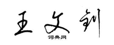 梁锦英王文钊草书个性签名怎么写