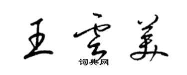 梁锦英王云美草书个性签名怎么写