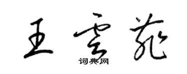 梁锦英王云菲草书个性签名怎么写