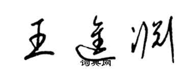 梁锦英王进渊草书个性签名怎么写