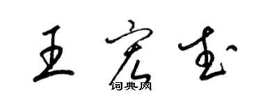 梁锦英王宏武草书个性签名怎么写