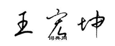 梁锦英王宏坤草书个性签名怎么写