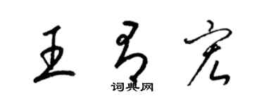 梁锦英王有宏草书个性签名怎么写