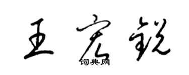 梁锦英王宏锐草书个性签名怎么写