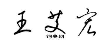 梁锦英王艾宏草书个性签名怎么写