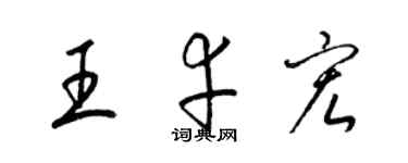 梁锦英王幸宏草书个性签名怎么写