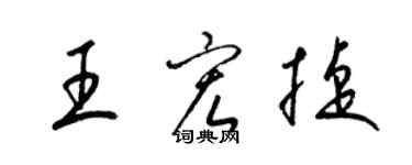 梁锦英王宏捷草书个性签名怎么写