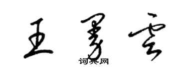 梁锦英王曼云草书个性签名怎么写