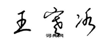 梁锦英王寒冰草书个性签名怎么写