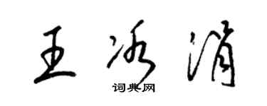 梁锦英王冰涓草书个性签名怎么写