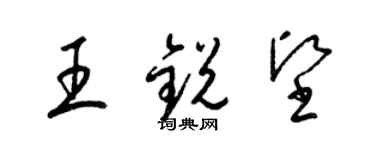 梁锦英王锐坚草书个性签名怎么写
