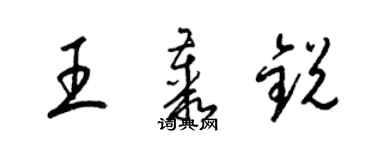 梁锦英王丛锐草书个性签名怎么写
