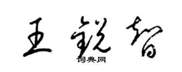 梁锦英王锐智草书个性签名怎么写