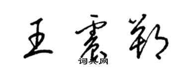 梁锦英王震朔草书个性签名怎么写