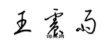 梁锦英王震雨草书个性签名怎么写