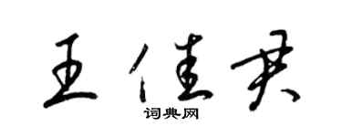梁锦英王佳君草书个性签名怎么写